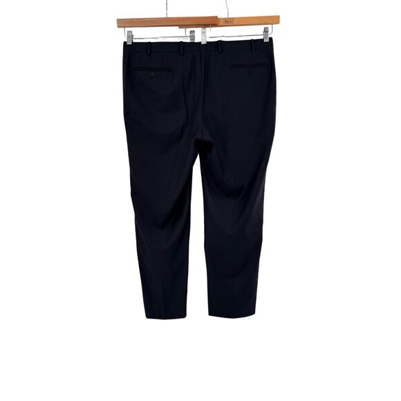 Canali Mens Wool Dress‎ Pants Blue Flat-Front 40x29 - Picture 3 of 6